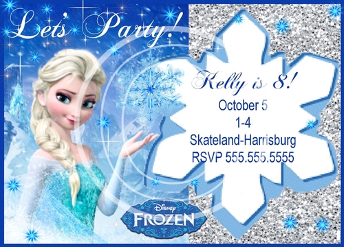 FROZEN ANNA ELSA OLAF KRISTOFF PERSONALIZED BIRTHDAY PARTY INVITES INVITATIONS
