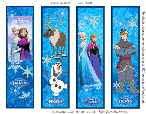FROZEN ANNA ELSA OLAF BOOKMARKS