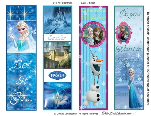 FROZEN ANNA ELSA OLAF BOOKMARKS 2