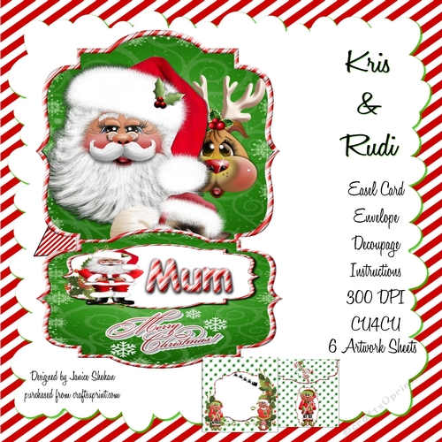 KRIS AND RUDI - EASEL CARD DECOUPAGE AND ENVELOPE KIT 