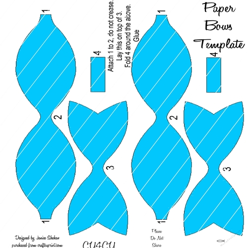 PAPER BOWS TEMPLATE