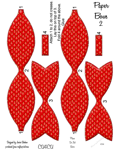 PAPER BOWS 2 CLIPART DESIGNER RESOURCES 