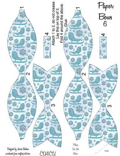 PAPER BOWS 6 CLIPART DESIGNER RESOURCES 