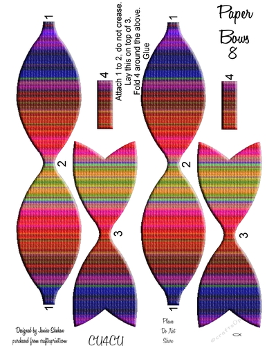 PAPER BOWS 8 CLIPART DESIGNER RESOURCES 