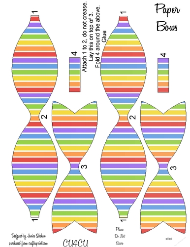 PAPER BOWS 2 CLIPART DESIGNER RESOURCES 