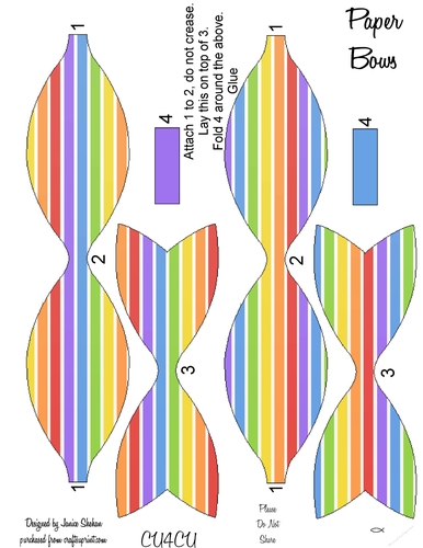PAPER BOWS 2 CLIPART DESIGNER RESOURCES 