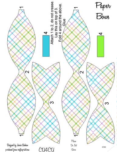 PAPER BOWS 2 CLIPART DESIGNER RESOURCES 