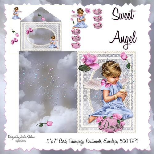 SWEET ANGEL GIRL WOMAN BIRTHDAY KIT