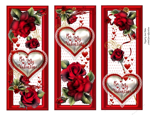 VALENTINE DAY BOOKMARK - HEARTS