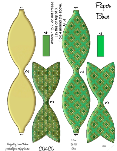 ST. PATRICKS DAY PAPER BOWS PB 29