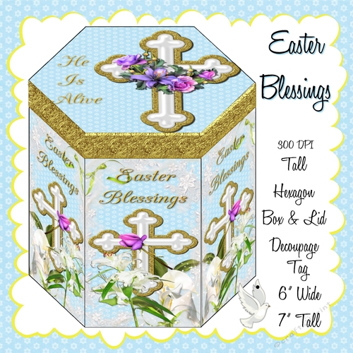 EASTER BLESSINGS - HEXAGONAL GIFT BOX - HB 109