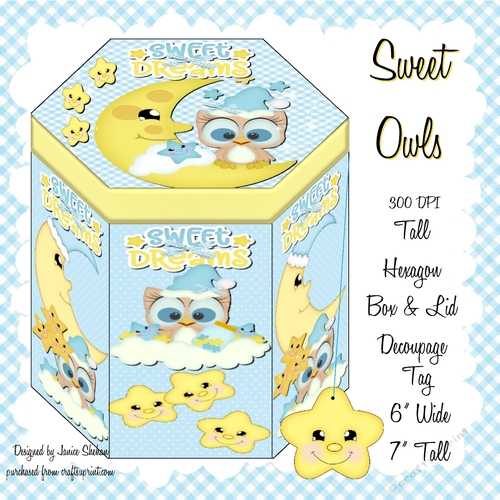 NEW BABY GIRL OR BOY - HEXAGONAL GIFT BOX - HB 106
