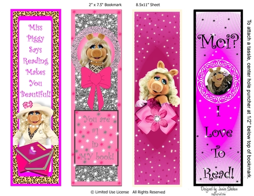 SESAME STREET MISS PIGGY BOOKMARKS