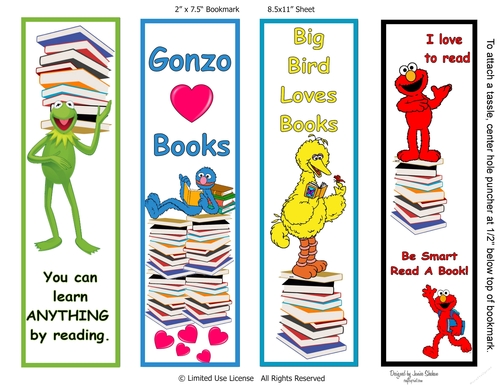 SESAME STREET 2 BOOKMARKS