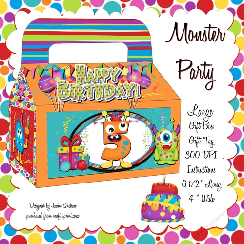 MONSTER PARTY - LARGE GIFT BOX BB-20