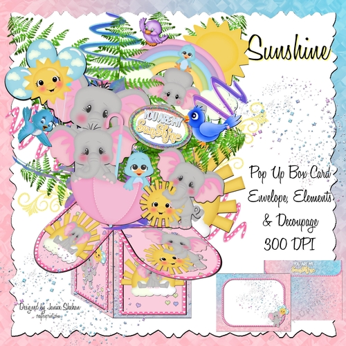 3D POP UP BOX CARD KIT - YOU ARE MY SUNSHINE
