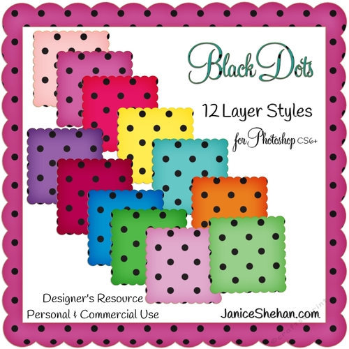 PHOTOSHOP STYLES - BLACK DOTS