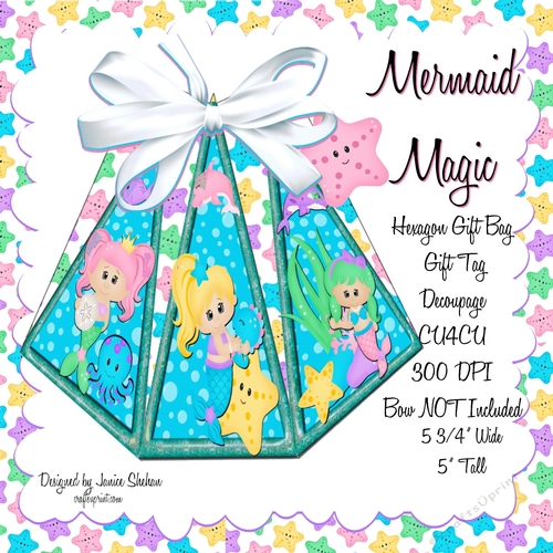 MERMAID MAGIC - OCTAGON FAVOR GIFT BAG