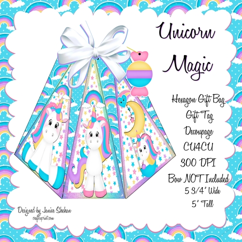 UNICORN MAGIC - OCTAGON FAVOR GIFT BAG