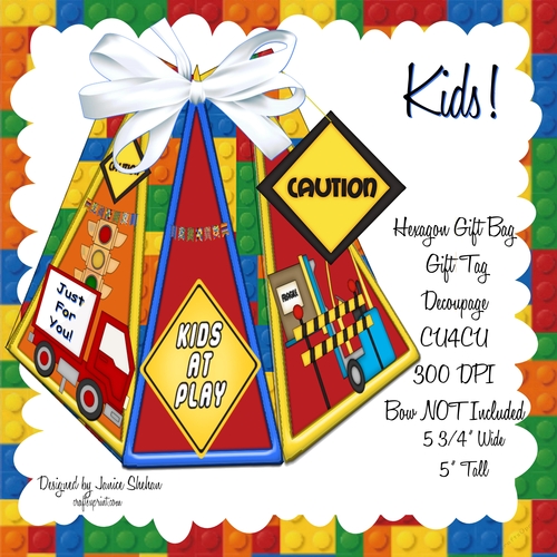 KIDS! BOYS - HEXAGONAL GIFT BAG- HGB 11
