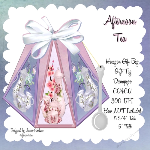 AFTERNOON TEA - HEXAGONAL GIFT BAG- HGB 13