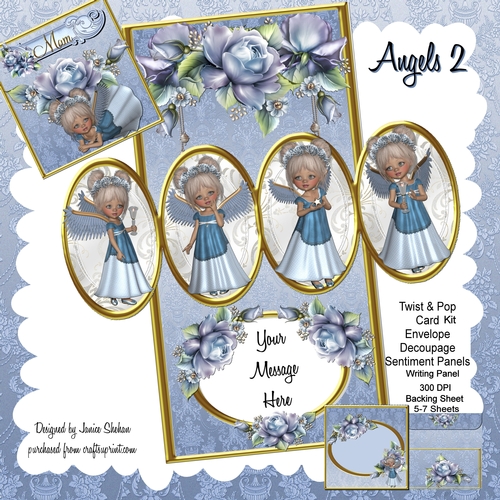 ANGELS - TWIST AND POP CARD ENVELOPE KIT