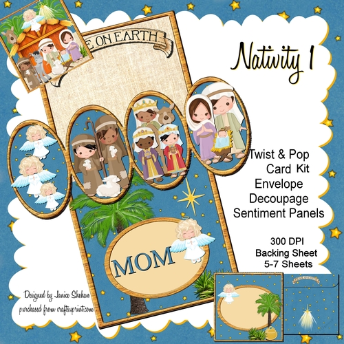 CHRISTMAS NATIVITY 1 - TWIST AND POP CARD KIT