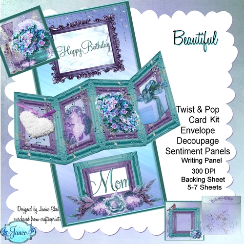 TWIST AND POP CARD KIT - BEAUTIFUL