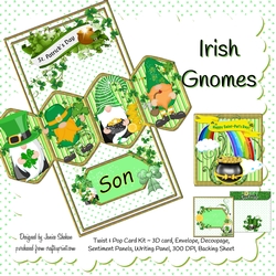TWIST AND POP CARD KIT - IRISH GNOMES