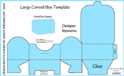 CURVED TOP LARGE GIFT BOX TEMPLATE