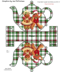 CHRISTMAS COOKIES TEAPOT TEA POT