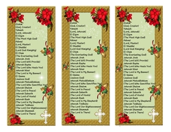 NAMES OF GOD BOOKMARKS CHRISTMAS