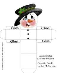 SNOWMAN HEAD GIFT BOX