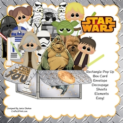 STAR WARS 3D POP UP BOX CARD