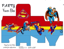 SUPERMAN SUPER MAN MARVEL COMICS SUPER HEROS FAVOR BOX