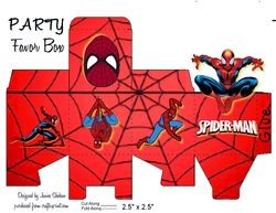SPIDER MAN MARVEL COMICS SUPER HEROS FAVOR BOX