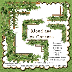 IVY MAN MEN WOOD FANCY CORNER PNG CLIPART