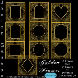 10 GOLD MESH FRAMES BEAUTIFUL FANCY EMBELLISHMENTED, CU4CU