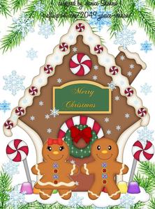 Christmas Gingerbread House 3D Decoupage Card Kit