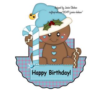 Christmas Birthday Boy Gingerbread First Birthday