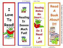 Book Worm Read Bookmark Children