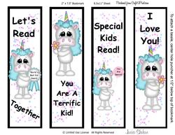 Unicorn Bookmark Book Mark Children Kids