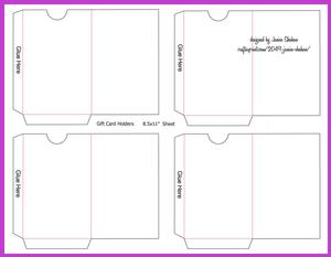Gift or Credit Card Envelope Template