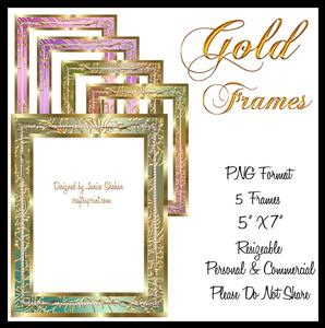 Gold Golden Digital Frames