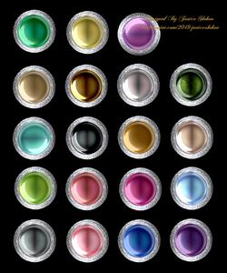 Silver and Jewel Tone Round Brads