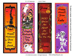 Halloween Skelton Bookmarks Book Marks
