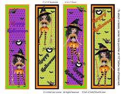 Halloween Cute Little Witch Bookmarks