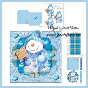 Adorable Snowman Easel Card