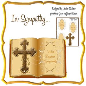 Cross & Bible Sympathy Card