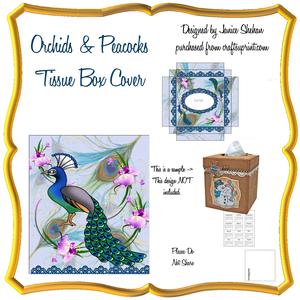 Peacocks & Orchids Tissue Box Cover